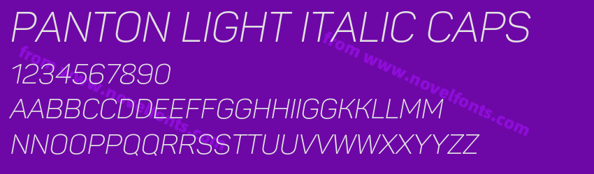 Panton Light italic CapsPreview Panton Light italic CapsPreview