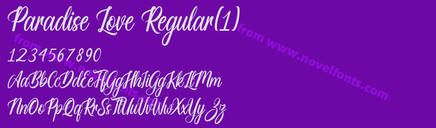 Paradise Love Regular(1)Preview Paradise Love Regular(1)Preview