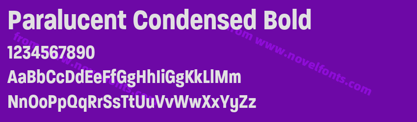 Paralucent Condensed BoldPreview Paralucent Condensed BoldPreview