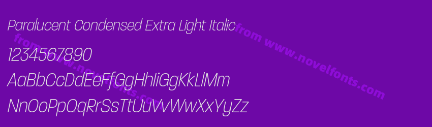 Paralucent Condensed Extra Light ItalicPreview Paralucent Condensed Extra Light ItalicPreview