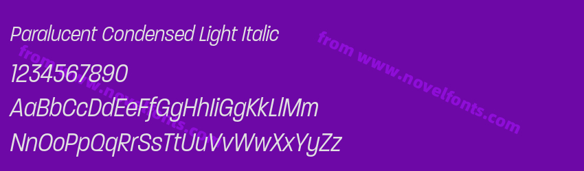 Paralucent Condensed Light ItalicPreview Paralucent Condensed Light ItalicPreview