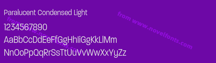 Paralucent Condensed LightPreview Paralucent Condensed LightPreview