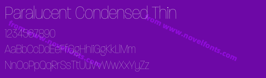Paralucent Condensed ThinPreview Paralucent Condensed ThinPreview