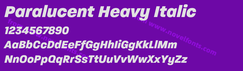 Paralucent Heavy ItalicPreview Paralucent Heavy ItalicPreview