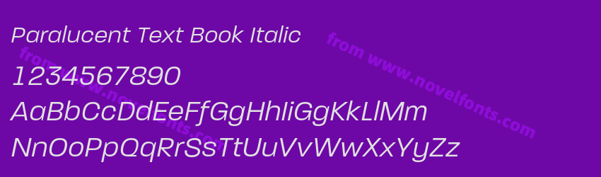 Paralucent Text Book ItalicPreview Paralucent Text Book ItalicPreview