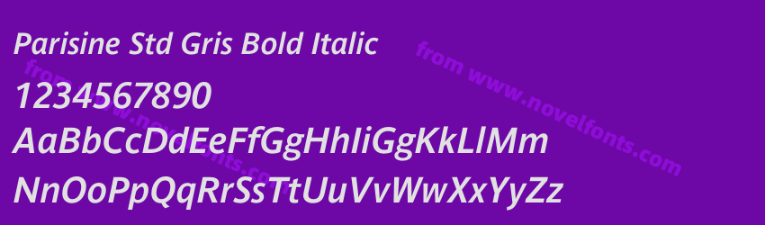 Parisine Std Gris Bold ItalicPreview Parisine Std Gris Bold ItalicPreview