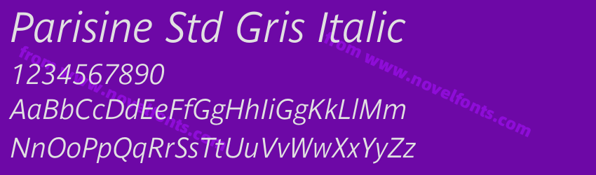 Parisine Std Gris ItalicPreview Parisine Std Gris ItalicPreview