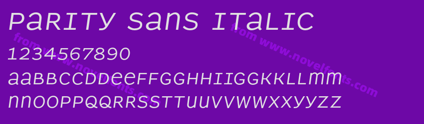 Parity Sans ItalicPreview Parity Sans ItalicPreview