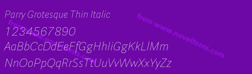 Parry Grotesque Thin ItalicPreview Parry Grotesque Thin ItalicPreview