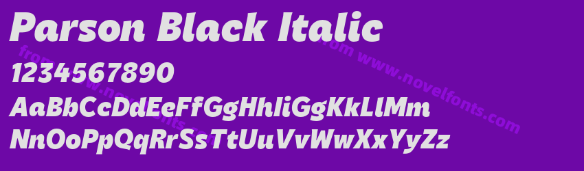 Parson Black ItalicPreview Parson Black ItalicPreview