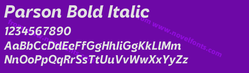 Parson Bold ItalicPreview Parson Bold ItalicPreview