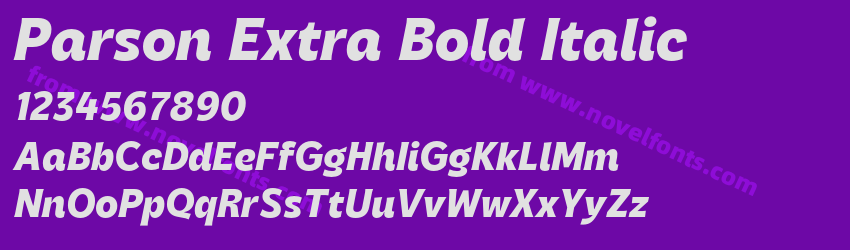 Parson Extra Bold ItalicPreview Parson Extra Bold ItalicPreview