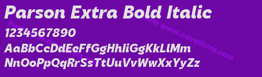 Parson Extra Bold ItalicPreview Parson Extra Bold ItalicPreview