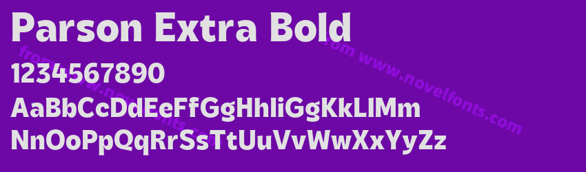 Parson Extra BoldPreview Parson Extra BoldPreview