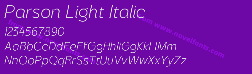 Parson Light ItalicPreview Parson Light ItalicPreview