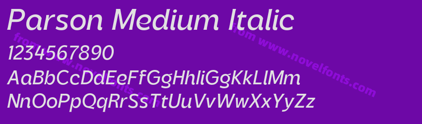 Parson Medium ItalicPreview Parson Medium ItalicPreview