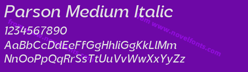 Parson Medium ItalicPreview Parson Medium ItalicPreview