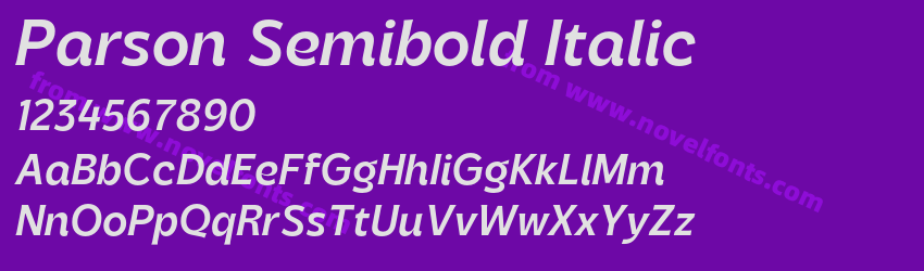 Parson Semibold ItalicPreview Parson Semibold ItalicPreview