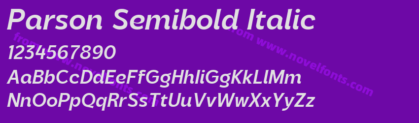 Parson Semibold ItalicPreview Parson Semibold ItalicPreview