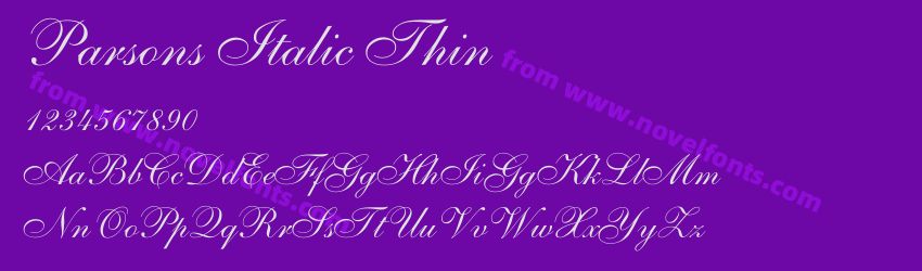 Parsons Italic ThinPreview Parsons Italic ThinPreview