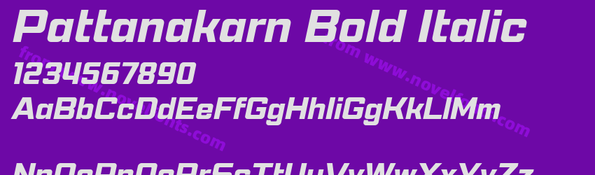 Pattanakarn Bold ItalicPreview Pattanakarn Bold ItalicPreview