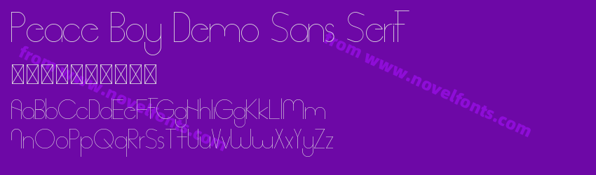 Peace Boy Demo Sans SerifPreview Peace Boy Demo Sans SerifPreview