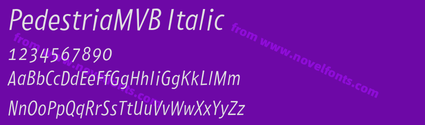 PedestriaMVB ItalicPreview PedestriaMVB ItalicPreview