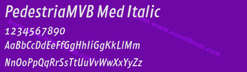 PedestriaMVB Med ItalicPreview PedestriaMVB Med ItalicPreview