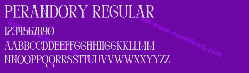 Perandory RegularPreview Perandory RegularPreview