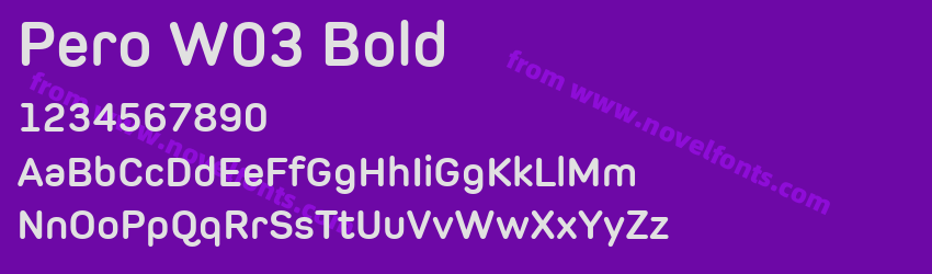Pero W03 BoldPreview Pero W03 BoldPreview