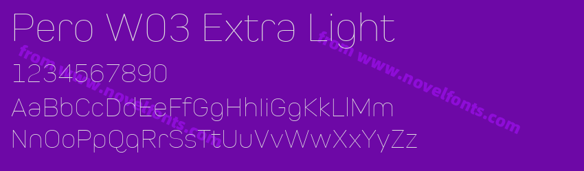 Pero W03 Extra LightPreview Pero W03 Extra LightPreview