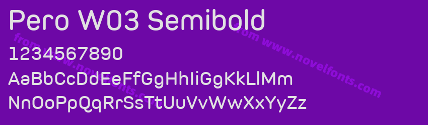 Pero W03 SemiboldPreview Pero W03 SemiboldPreview