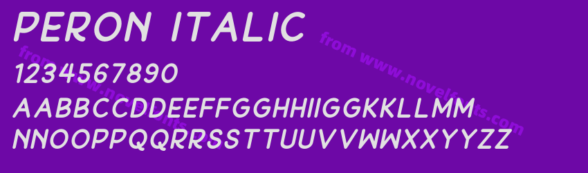 Peron ItalicPreview Peron ItalicPreview