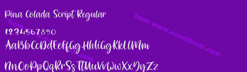 Pina Colada Script RegularPreview Pina Colada Script RegularPreview