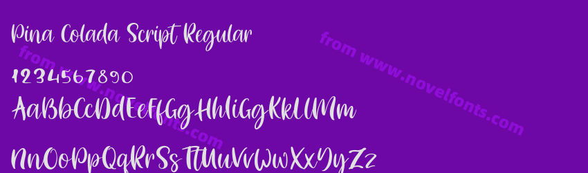 Pina Colada Script RegularPreview Pina Colada Script RegularPreview