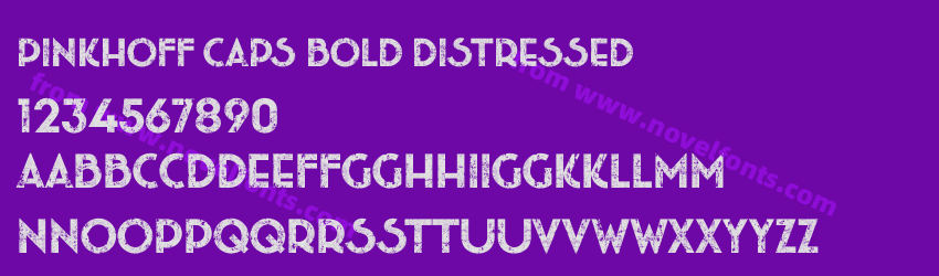 Pinkhoff Caps Bold DistressedPreview Pinkhoff Caps Bold DistressedPreview