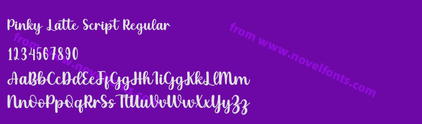 Pinky Latte Script RegularPreview Pinky Latte Script RegularPreview