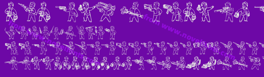 Pip Boy Weapons DingbatsPreview Pip Boy Weapons DingbatsPreview