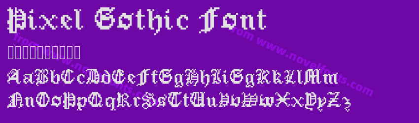 Pixel Gothic FontPreview Pixel Gothic FontPreview