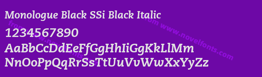 Monologue Black SSi Black ItalicPreview