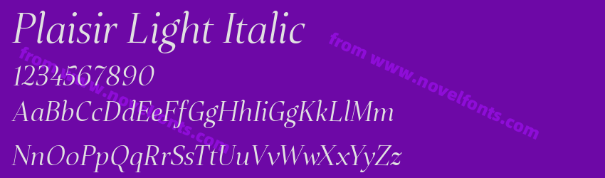 Plaisir Light ItalicPreview Plaisir Light ItalicPreview