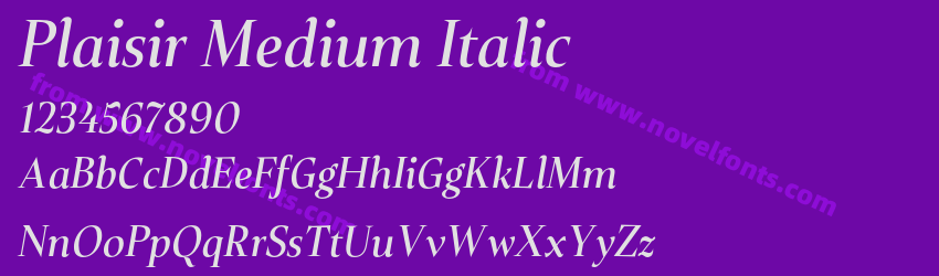 Plaisir Medium ItalicPreview Plaisir Medium ItalicPreview