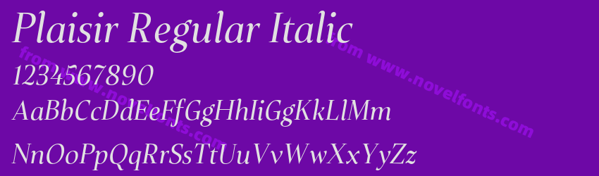 Plaisir Regular ItalicPreview Plaisir Regular ItalicPreview