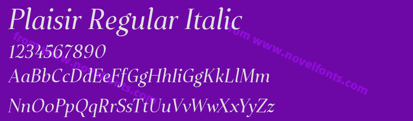 Plaisir Regular ItalicPreview Plaisir Regular ItalicPreview