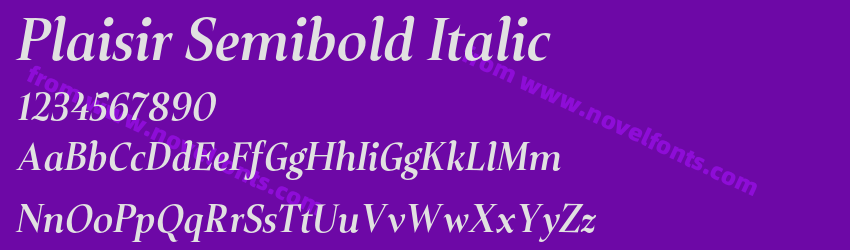 Plaisir Semibold ItalicPreview Plaisir Semibold ItalicPreview