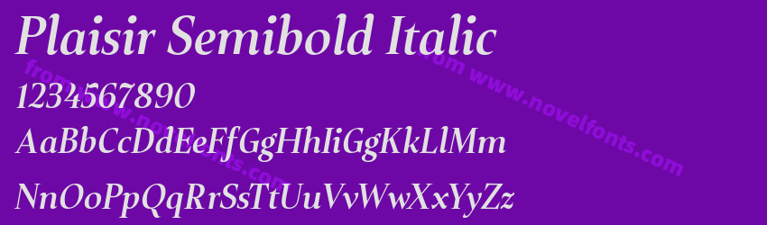 Plaisir Semibold ItalicPreview Plaisir Semibold ItalicPreview