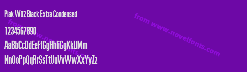 Plak W02 Black Extra CondensedPreview Plak W02 Black Extra CondensedPreview