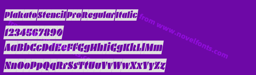 Plakato Stencil Pro Regular ItalicPreview Plakato Stencil Pro Regular ItalicPreview
