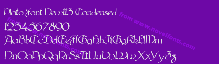 Plato Font New113 CondensedPreview Plato Font New113 CondensedPreview