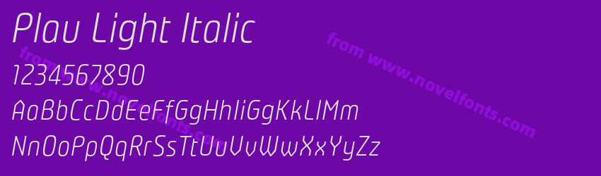 Plau Light ItalicPreview Plau Light ItalicPreview